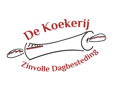 Het logo van De Koekerij Zinvolle dagbesteding. Dit is een tekening van een deegrol.